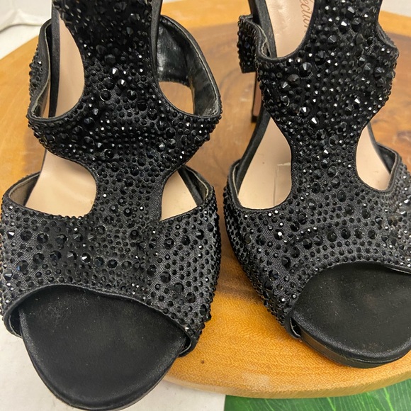 De Blossom Collection PRINCESS Blinged Jeweled Cut Out Stiletto Formal Heels - Picture 8 of 14